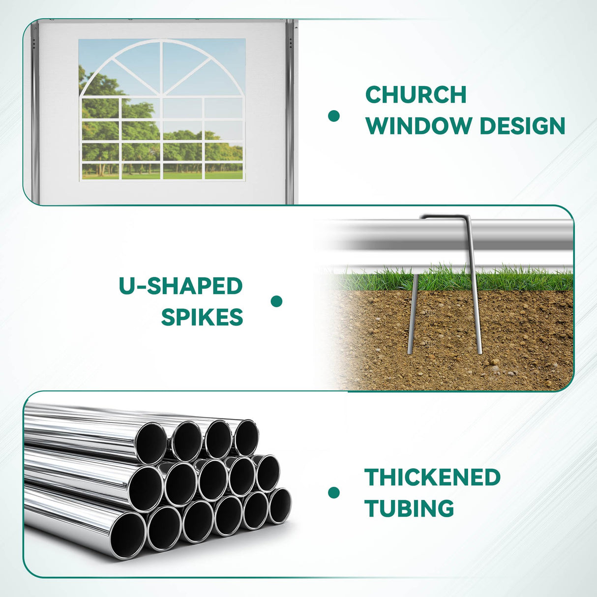 YITAHOME 20x40FT Party Tent Heavy Duty Wedding Tent Event Shelters Outdoor Canopy Upgraded Galvanized Steel Carport with Removable Sidewall Windows for Commercial and Parties (White) YITAHOME