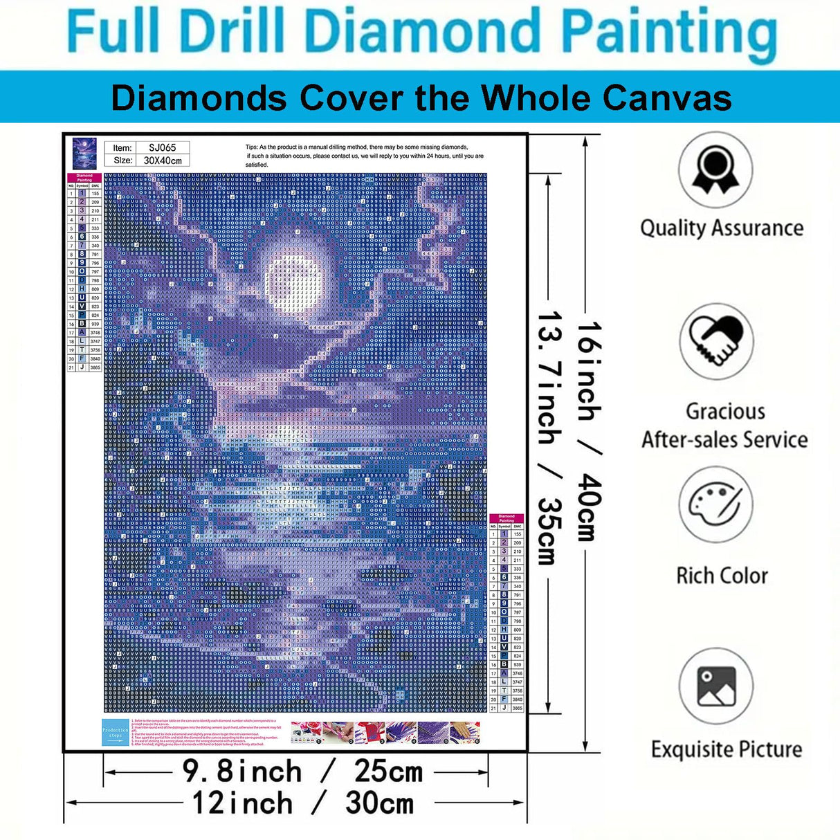5D Purple Moonlight Beach Diamond Art Kits for Adults,Full Round Drill Diamond Painting Kits for Beginners Full Moon Seaside ,DIY Gem Art and Crafts Paint by Diamonds Crystal,Home Wall Decor 12X16Inch SJDIYSTORE