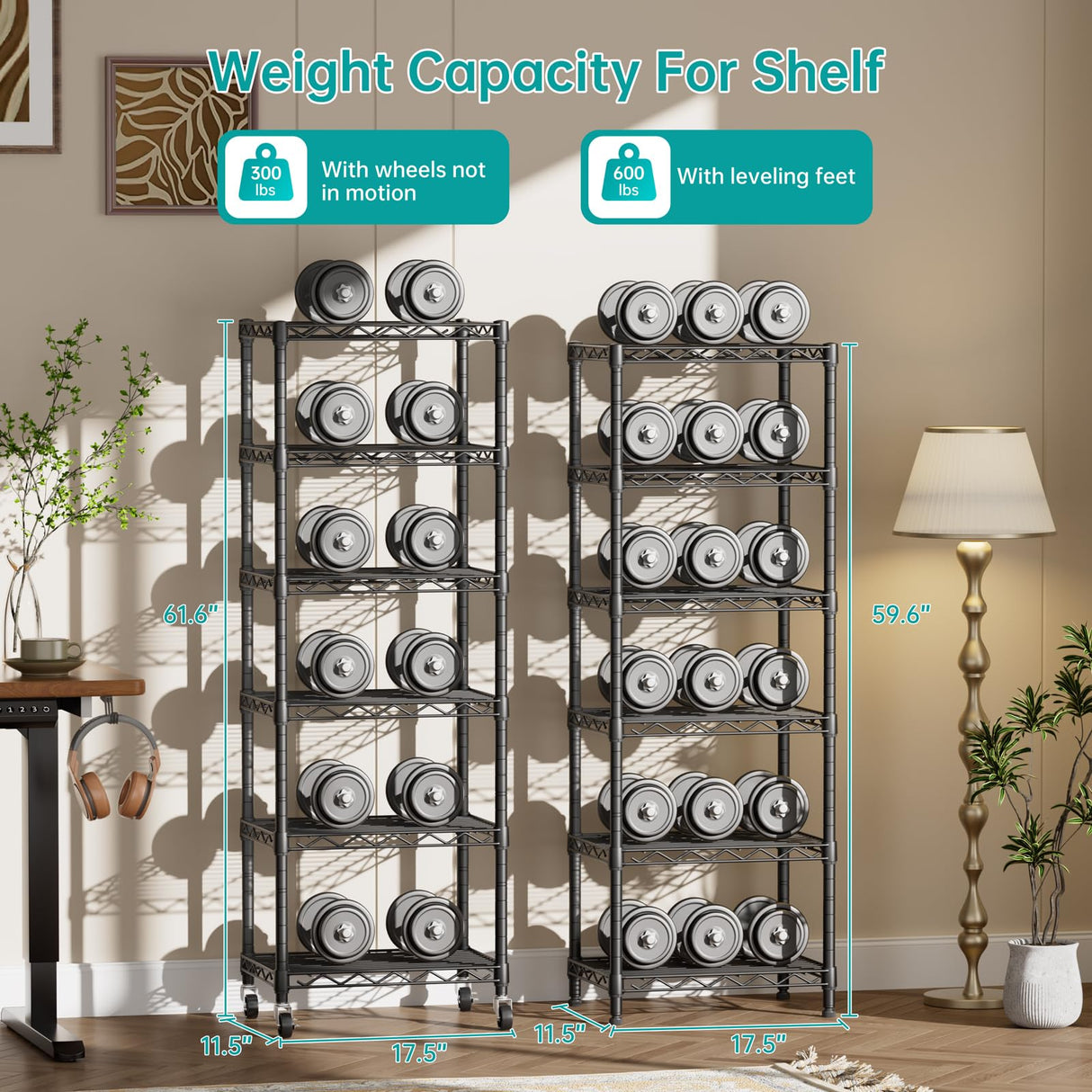 SINGAYE 6 Shelf Storage Wire Shelves Closet Bathroom Organizers Metal Pantry Kitchen Small Garage Shelving Unit Laundry Room Organization Home Narrow Rack Net Basket with Wheels Black SINGAYE