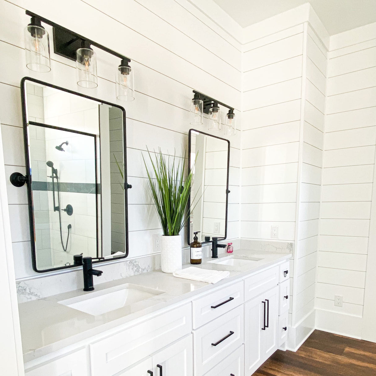 TEHOME Matt Black Pivot Rectangle Bathroom Vanity Mirrror Farmhouse Tiltable Rounded Metal Framed Pivoting Bathroom Mirror with Beveled Mirrror, Overall 27 x 35 inches (Mirrror 23 x 35 inches) TEHOME