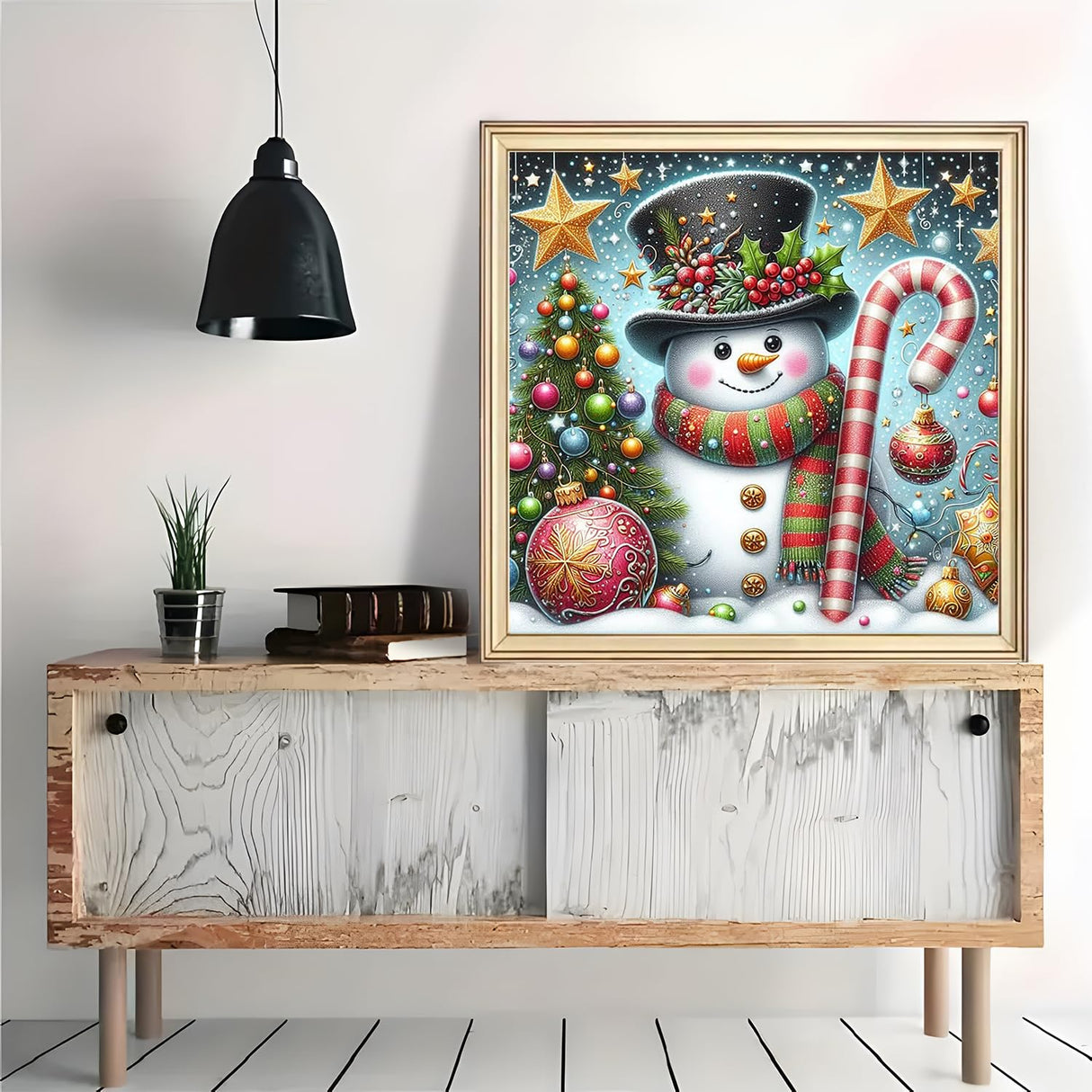 Christmas Tree Snowman Star Diamond Art Painting Kits for Adults,Winter Diamond Painting Kits for Adults Beginners,5D DIY Full Drill Diamond Dot Gem Art Kits for Adult,Home Wall Decor 13.8x13.8 Inch AWLNKMC