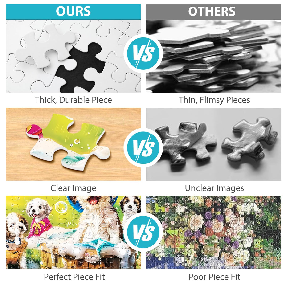 100 Piece Puzzles for Kids Ages 4-6 6-8 8-10 Year Old - Puppies and Bubbles, 100 Pieces Jigsaw Puzzles for Kids, Children Learning Educational Toys Gift for Boys and Girls Jeacirio