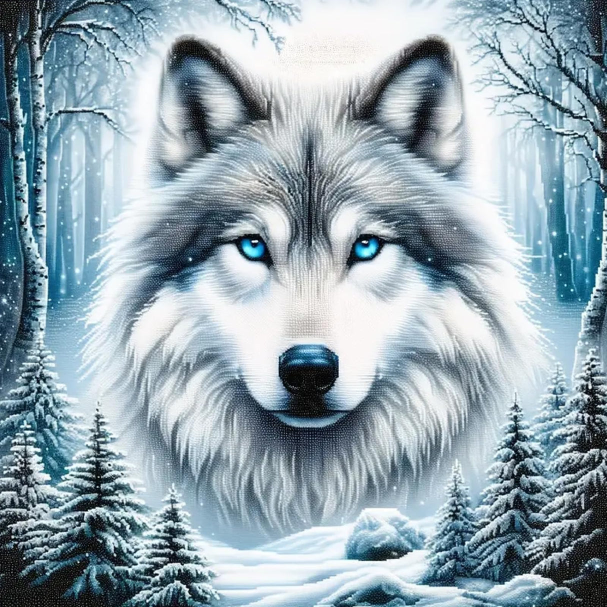 MOMDEDP Diamond Painting Kits for Adults Wolf 5D Diamond Art Kits for Adults Beginner, Paintings with Diamonds Gem Art and Crafts Animal Wolf Head Art Kits for Adult for Home Wall Decor 12x12 Inch MOMDEDP