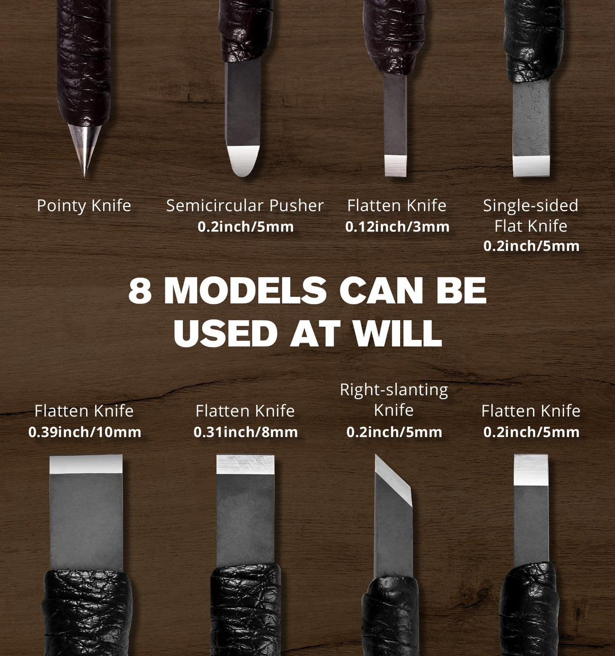 BLIET Wood Carving Set,Wood Carving Kit,Wood Carving Tools with 8 Wood Chisels with Storage Bag,Sharp Tungsten Steel Blades,Wood Chisel Sets for Professionals and Beginners Beartvanvliet