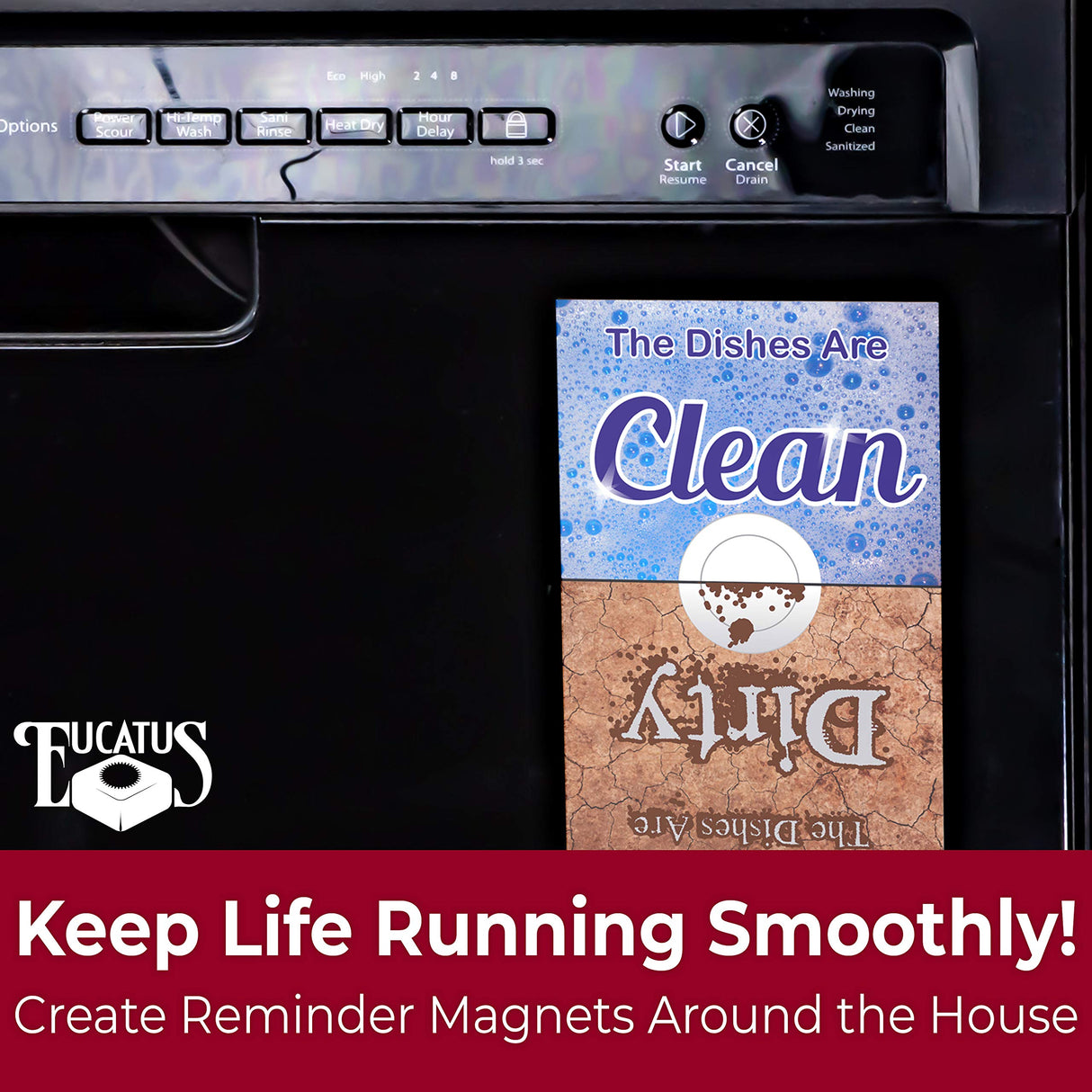 Fun Make-Your-Own 4x12in Magnetic Sheets 2pk. Blank White Magnet Strips for Strong Flexible Bumper Sticker Decals, Holiday Photos or Art. Decorate Personalized DIY Projects for Fridge, Car or Office EUCATUS BEST PRODUCTS & GIFTS