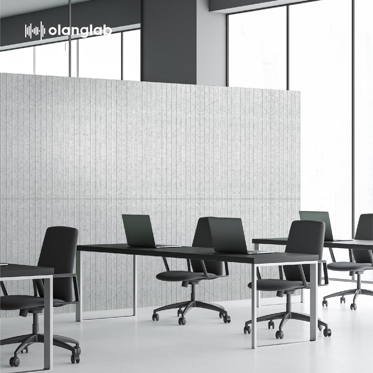 Olanglab Acoustic Wall Panels 10 Pack, 48 x 24 per Acoustic Panels Sound Absorbing, Decorative Sound Panels for Home Studio and Office, Silver Gray Olanglab