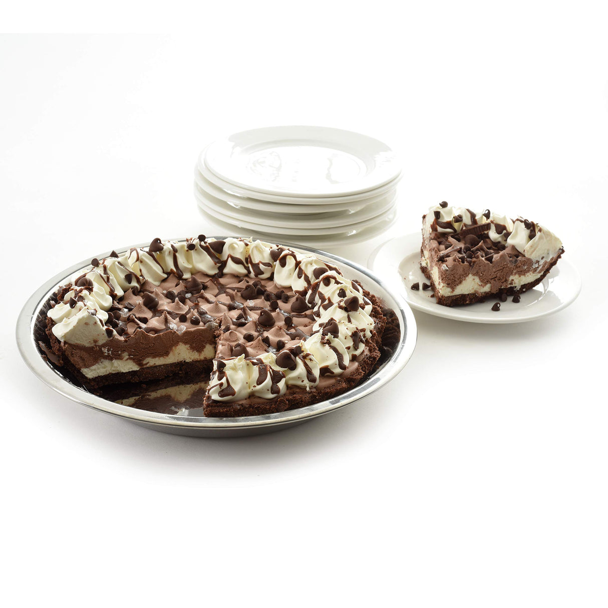 Norpro 3811 Stainless Steel Pie Pan, 9" x 1.5", 1 EA, As Shown Norpro