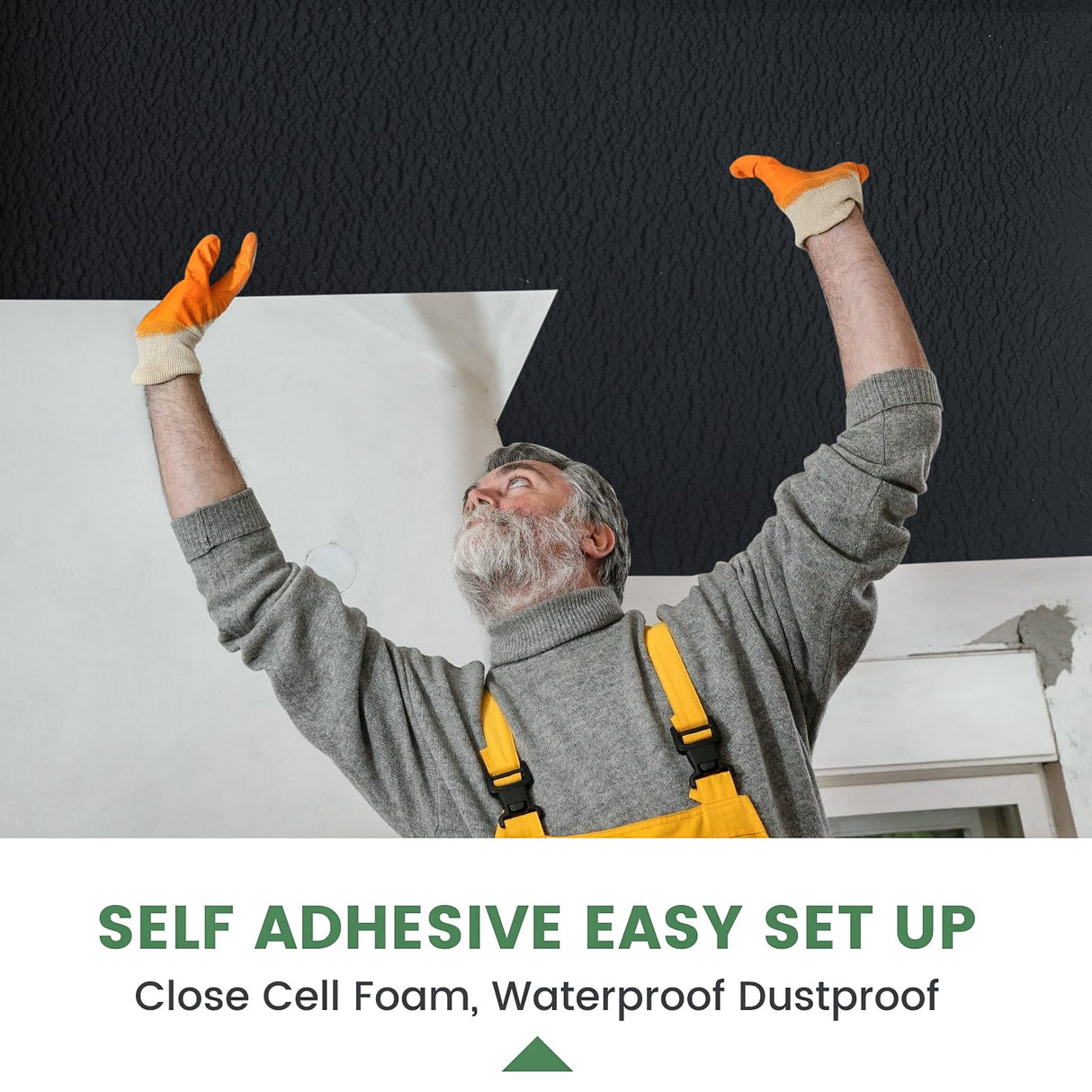 Kaqiluo 2 Pack High Density Self-Adhesive Sound Insulation Acoustic Closed Cell Foam, 0.4" x 12" x 71", 10 mm Thick,11.6 sqft Sound Proof Padding,Fire,Water Resistant Acoustic Treatment Foam Kaqiluo