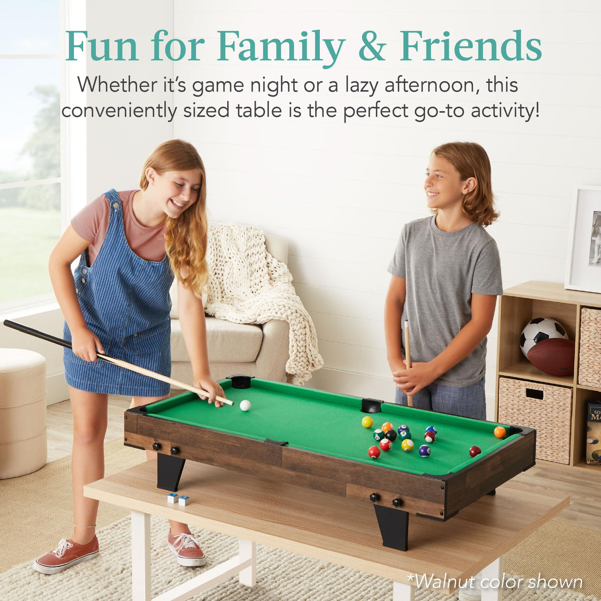 Best Choice Products 40in Tabletop Billiard Table, Pool Arcade Game Table for Living Room, Game Room w/ 2 Cue Sticks, Ball Set, Storage Bag - Gray Best Choice Products