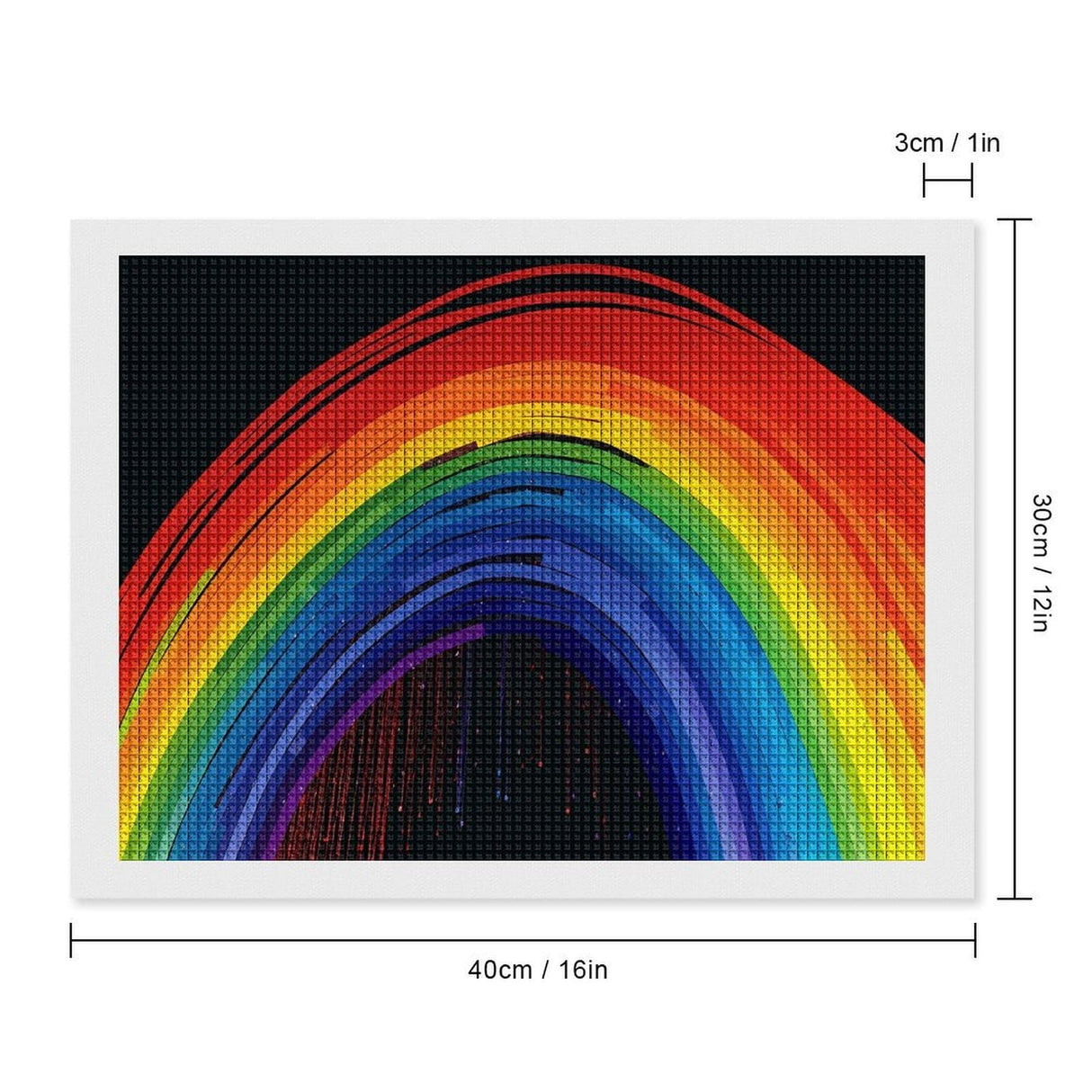 NONHAI Diamond Painting Kits for Adults - DIY Diamond Art Kits for Beginners - Full 5D Paint Drill Diamond Dots Paintings- Rainbow Diamonds Pictures Gem Art and Craft Wall Decor 12"x16" NONHAI