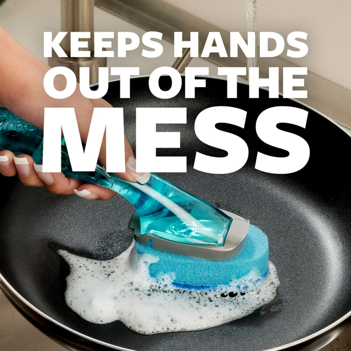 Scotch-Brite Non-Scratch Dishwand Kit, Includes 1 Dish Wand & 7 Dish Wand Sponge Refills, Best for Nonstick Pots and Pans, Keep Hands Out of the Mess, Dish Cleaning Wand, Dish Soap Wand, Dish Brush Scotch-Brite