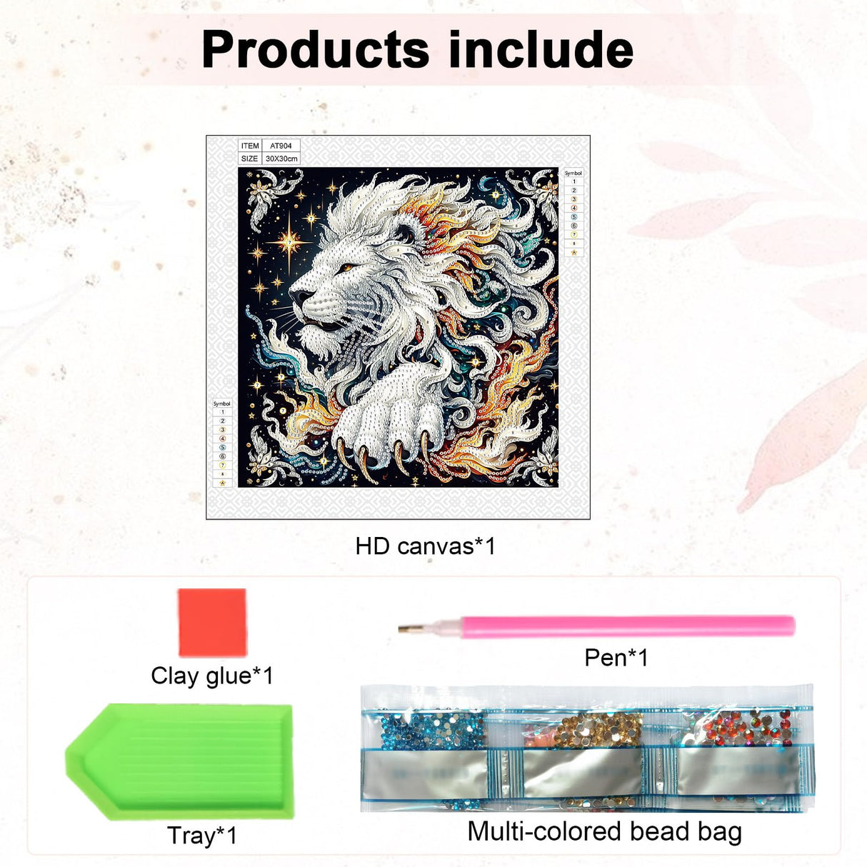 AiYuanzsh 5D Special Shaped Diamond Painting Kit - Mighty King Lion Design, Unique Crystal Rhinestone Diamond Art Set for Beginners and Adults, Perfect for Home Wall Decor and Holiday Gifts AiYuanzsh