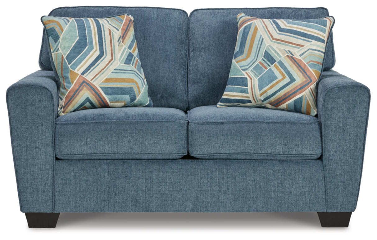 Signature Design by Ashley Cashton Casual Loveseat for Living Room, Blue Signature Design by Ashley