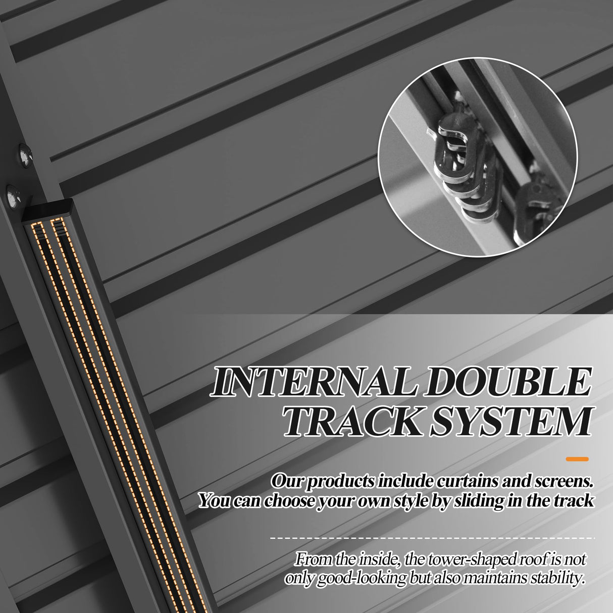 GARTOO 12' x 16' Outdoor Wood Gazebo - Permanent Wooden Hardtop Gazebo Pavilion with Double Curtains, Galvanized Steel Roof Cedar Wood Gazebos for Garden, Lawn, Poolside, Backyard Deck GARTOO