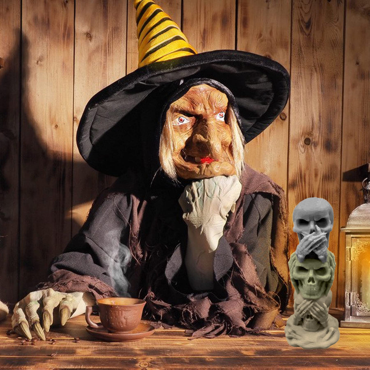 3D Skull Candle Mold Column Halloween Silicone Resin Mold for Aromatherapy Candles Resin Casting Homemade Wax Making Polymer Clay DIY Craft ZAKVOOR