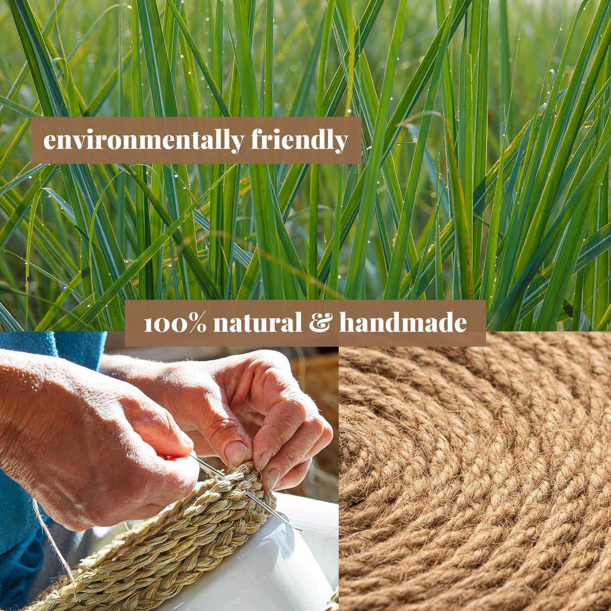 Round Woven Placemats Set of 6 | Handmade Natural Wicker Placemats for Holiday Wedding Home - Slip Heat Resistant Rattan Chargers for Dinner Plates (12 Inch) Rcrirth