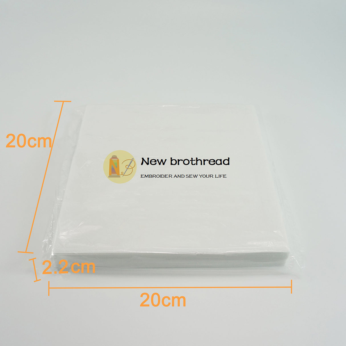 New Brothread Tear Away Machine Embroidery Stabilizer Backing 8"x8" - 100 Precut Sheets - Medium Weight 1.8 oz- Fits 4x4 and 6x6 Hoops New brothread