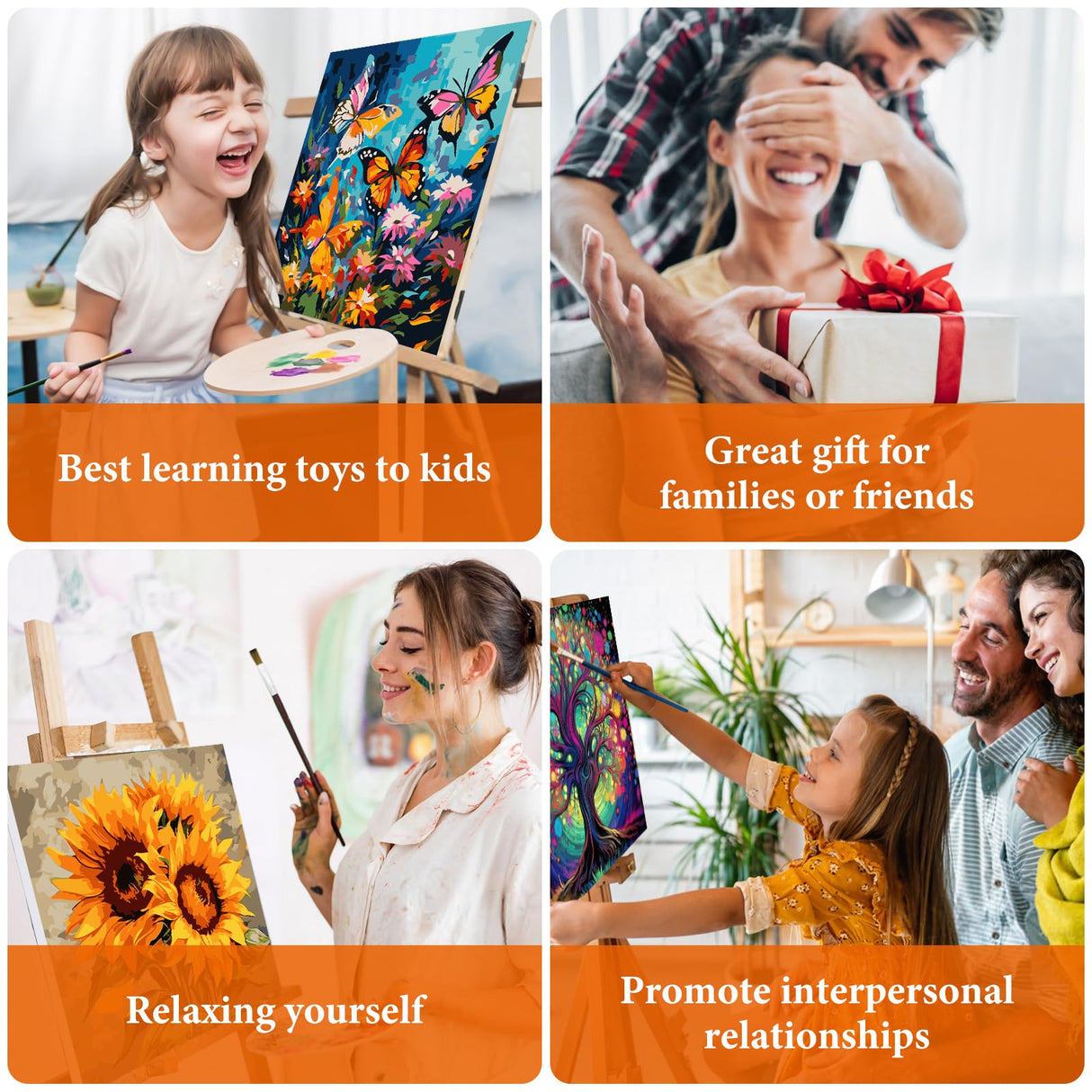 Fountor Paint by Numbers Kit for Adults Beginner, Flower Adult Paint by Number Kits on Canvas Without Frame, Windowsill Flowers Acrylic Oil Paint by Numbers for Home Decor Gift 16” W x 20”L Fountor