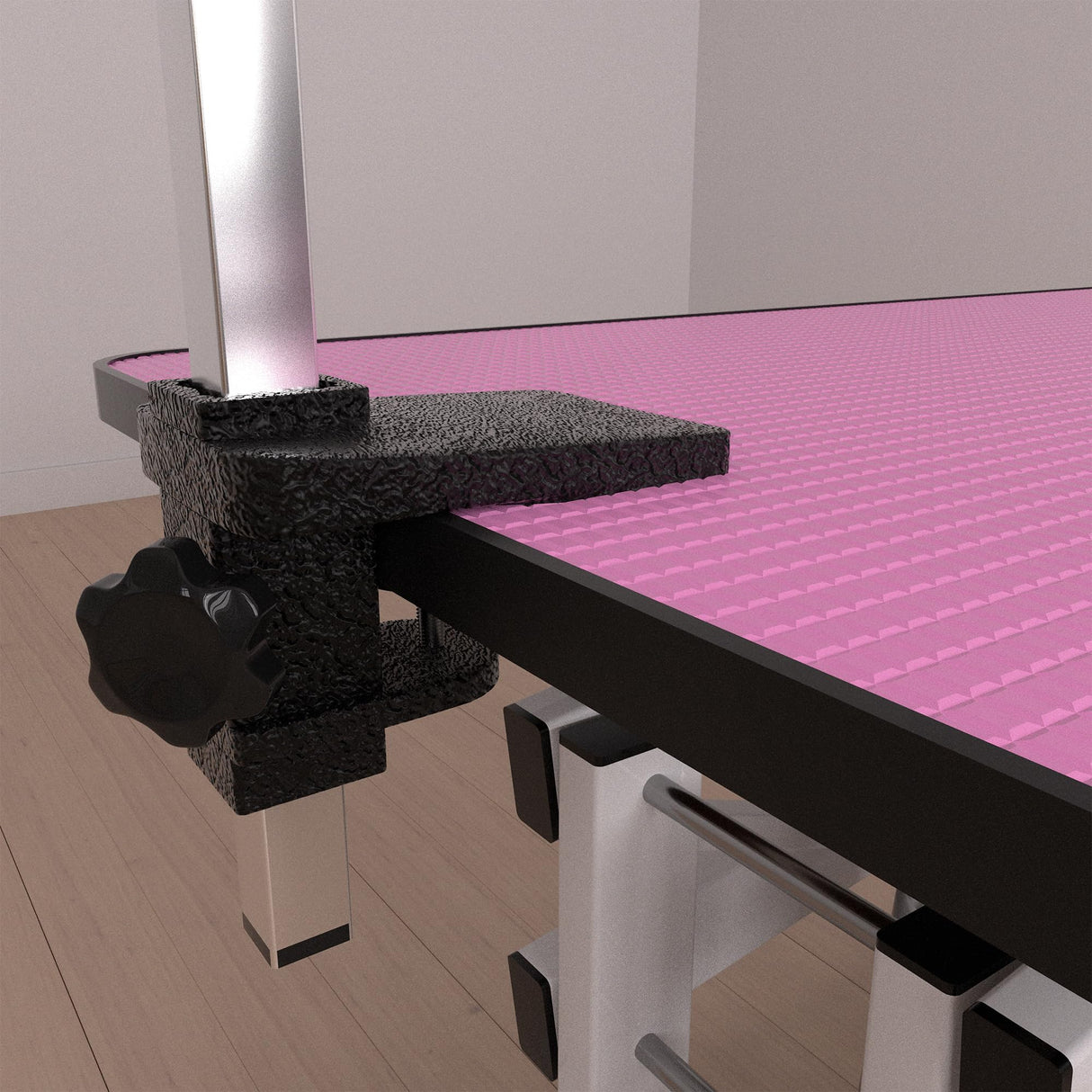 ItWorths 43" Hydraulic Dog Grooming Table for Small Large Dogs, Professional Heavy Duty Z-Lift Pet Grooming Station Max. Load 330 lbs Non-Slip Anti-Static Table Top Adjustable Overhead Arm L Pink ItWorths