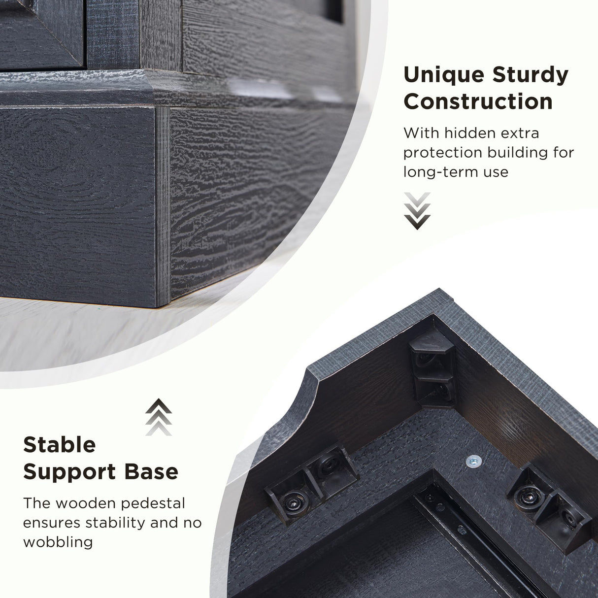 ACCOHOHO Farmhouse 6 Drawer Dresser for Bedroom, 52 Inch Wide Modern Dresser TV Stand with Large Drawers & Bar Handles, Rustic Wood Chest of Drawers for Bedroom, Living Room, Hallway, Black ACCOHOHO