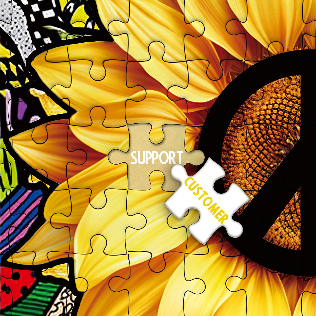 Sunflower Inspirational Puzzles for Adults 1000 Piece, Rainbow Mandala Colorful Flower Jigsaw Puzzle, Motivational Quote Puzzle for Family Game IdeaBazar