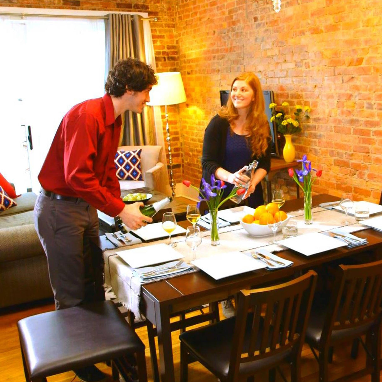 Meco Stakmore Wooden Made Expandable Desk with Ottoman, Dark Espresso Finish, and 3 Functioning Drawers for Home Office Tables, Espresso MECO