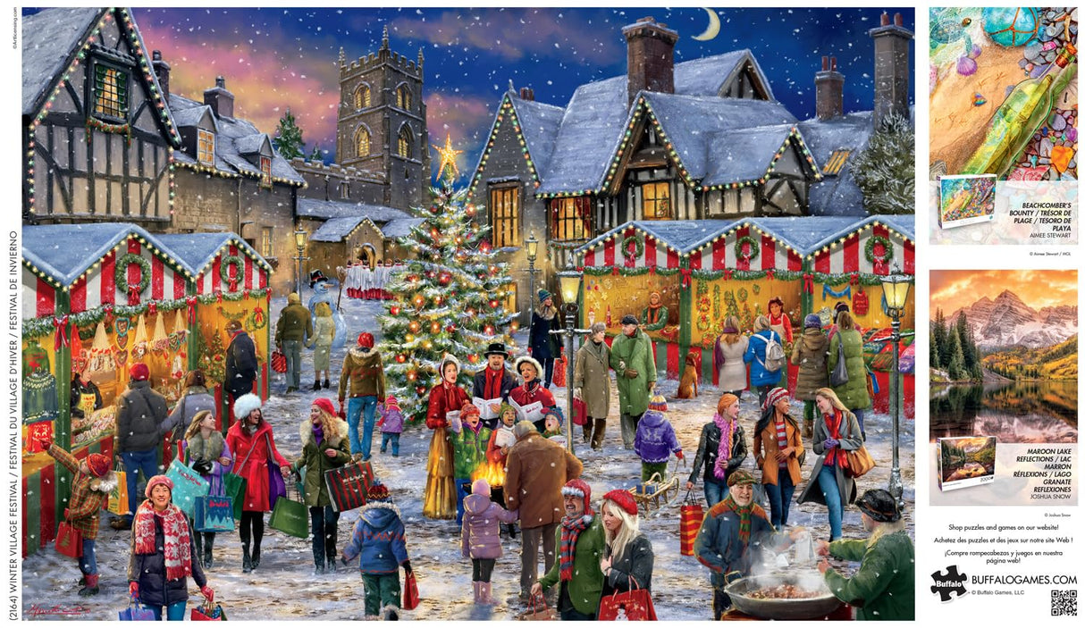 Buffalo Games - ALI Corti - Winter Village Festival - 2000 Piece Jigsaw Puzzle for Adults -Challenging Puzzle Perfect for Game Nights - Finished Size is 38.50 x 26.50 Buffalo Games