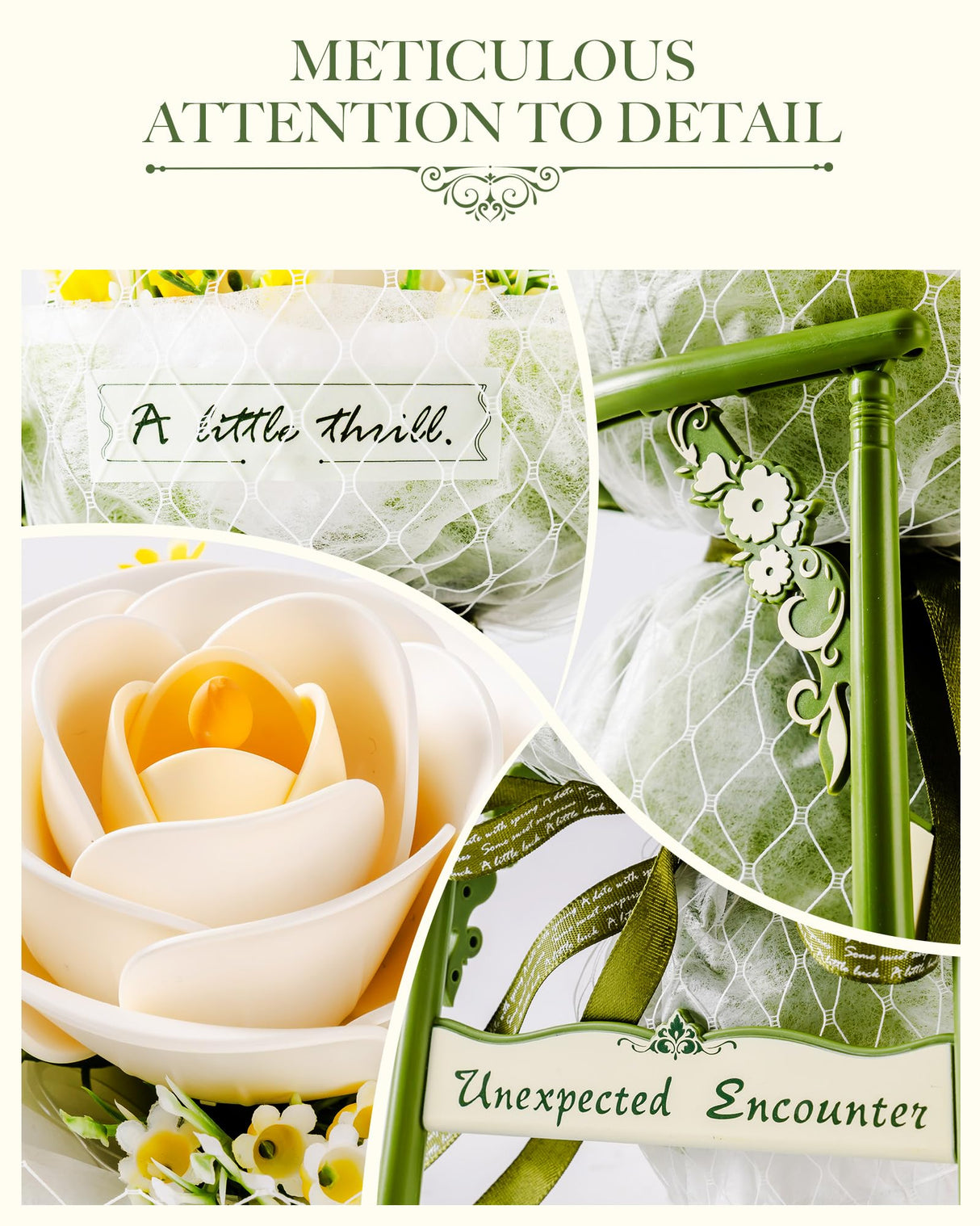 ROBOTIME 3D Puzzle Flower White Camellia AF011 with Stand, Craft Kits for Adults Artificial Flower Kit, Botanical Craft Gifts for Women ROBOTIME