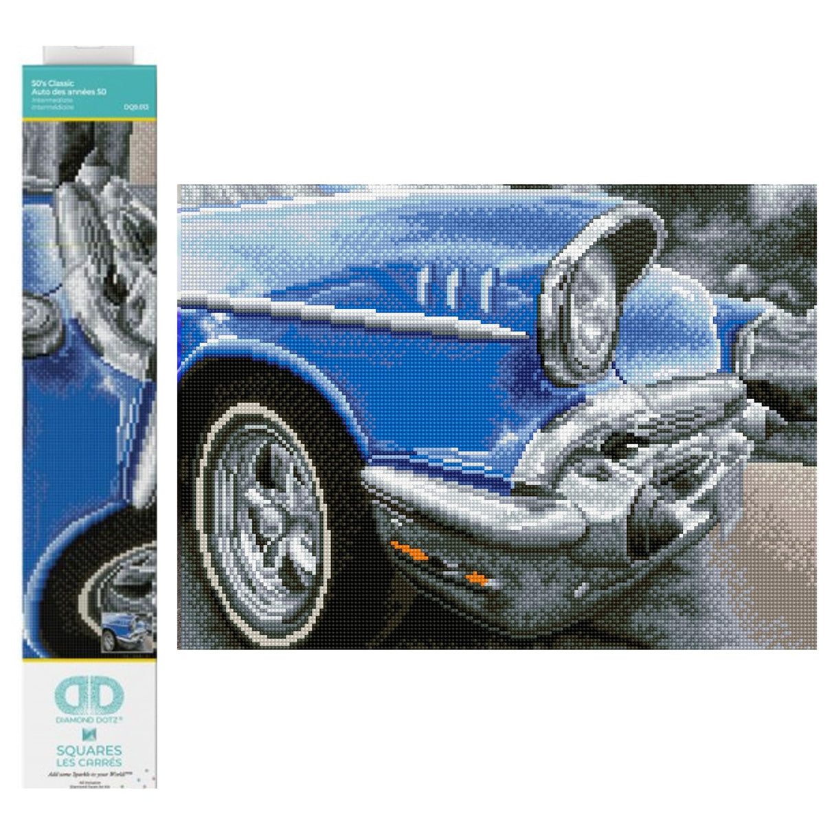 DIAMOND DOTZ 50's Classic Car Diamond Painting Kits for Adults - Diamond Art Kits a Relaxing Creative Craft Kit with Dotz Gems 17.9"x14" DIAMOND DOTZ
