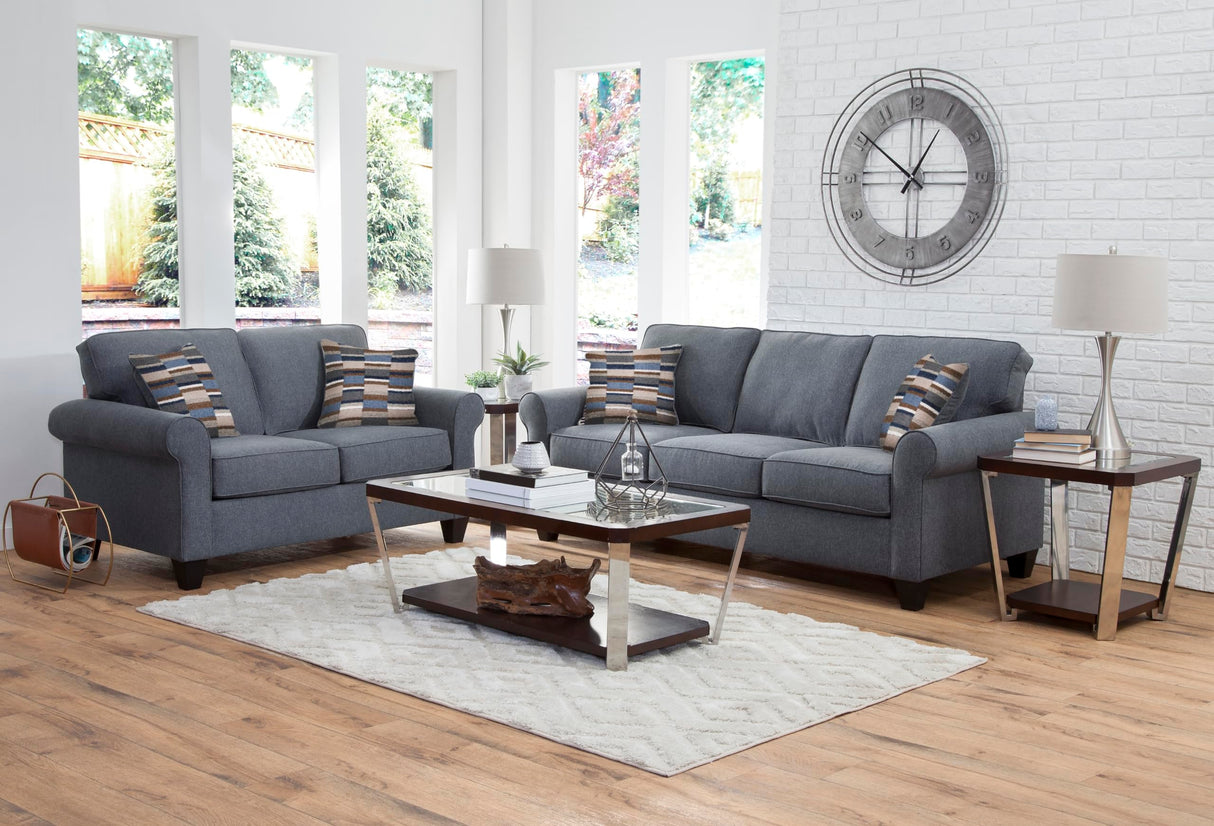 American Furniture Classics Eureka Rolled Arm Sofa with Two Pillows American Furniture Classics