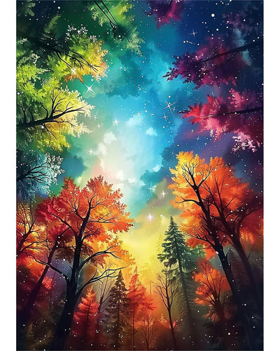 Autumn Landscape Diamond Art Kits for Adults, Crafts 5D Diamond Painting Dot Kit for Adult Beginners, Nature Tree DIY Round Dots Full Drill Diamonds Paintings Arts for Home Wall Decor Gifts 12X16 Inch