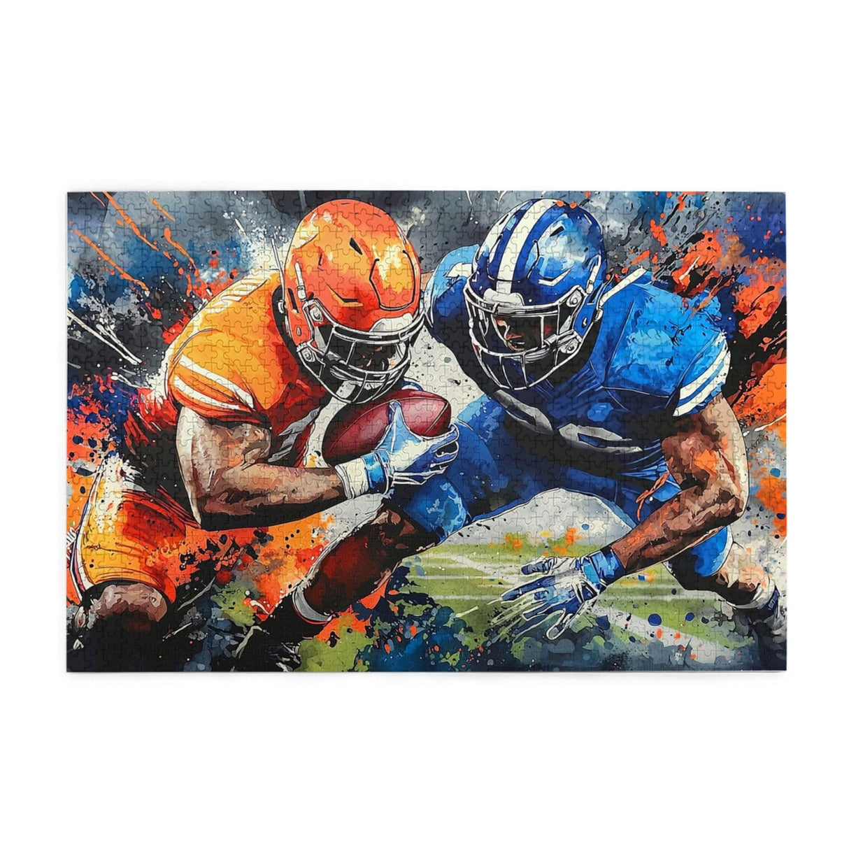 American Football Jigsaw Puzzle for Adults 1000 Pieces Colorful Sports Puzzles Football Player Wooden Puzzle for Living Room Family Friends Activities Fun Games Musealia