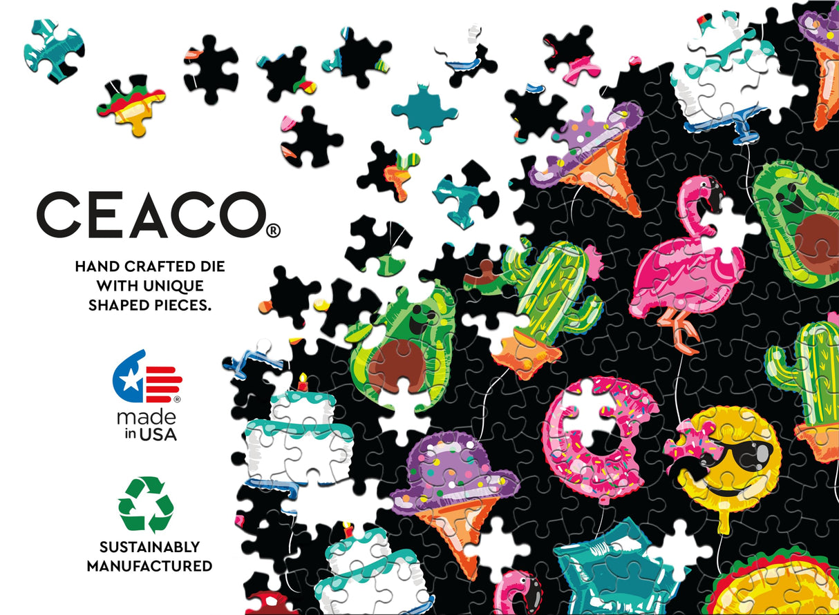 Ceaco - Glow in The Dark - Bountiful Balloons - 100 Piece Jigsaw Puzzle Ceaco