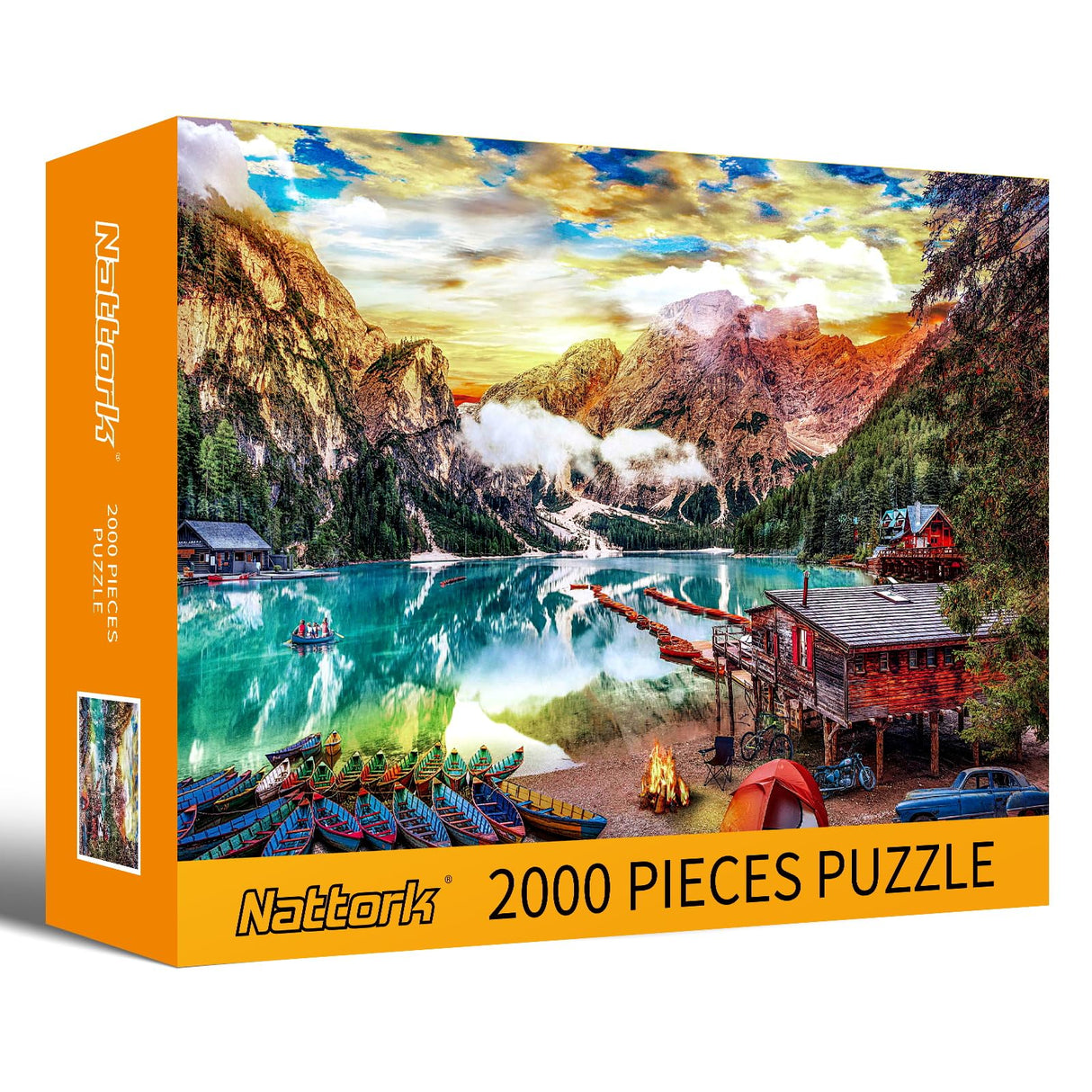 Jigsaw Puzzles 2000 Pieces for Adults, Families Lakeside View Pieces Fit Together Perfectly Nattork