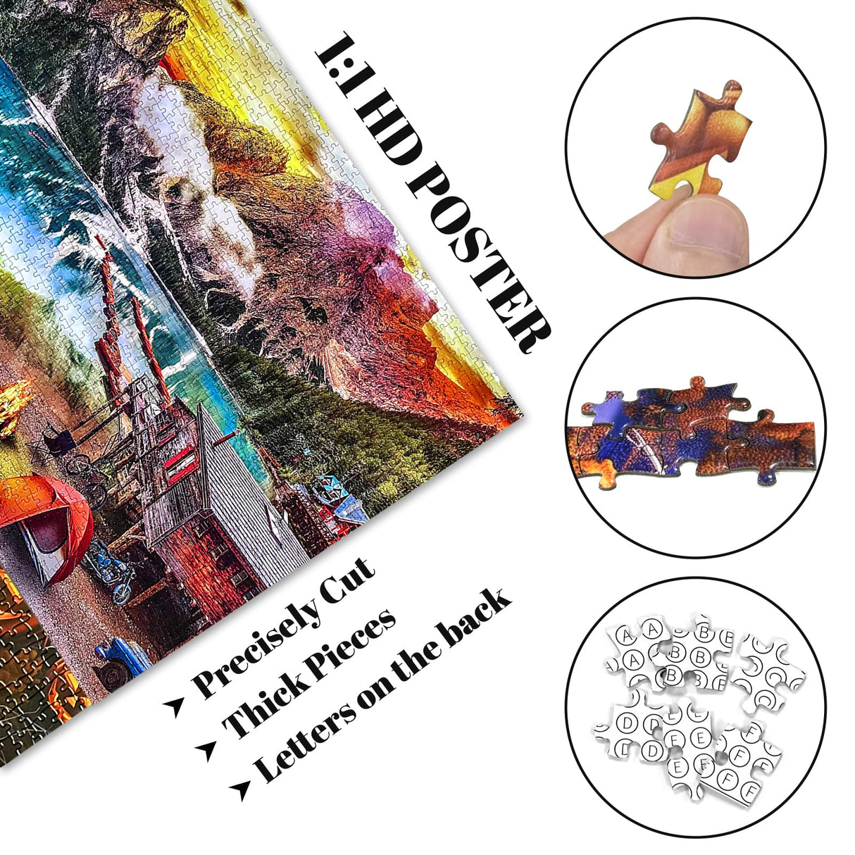 Jigsaw Puzzles 2000 Pieces for Adults, Families Lakeside View Pieces Fit Together Perfectly Nattork