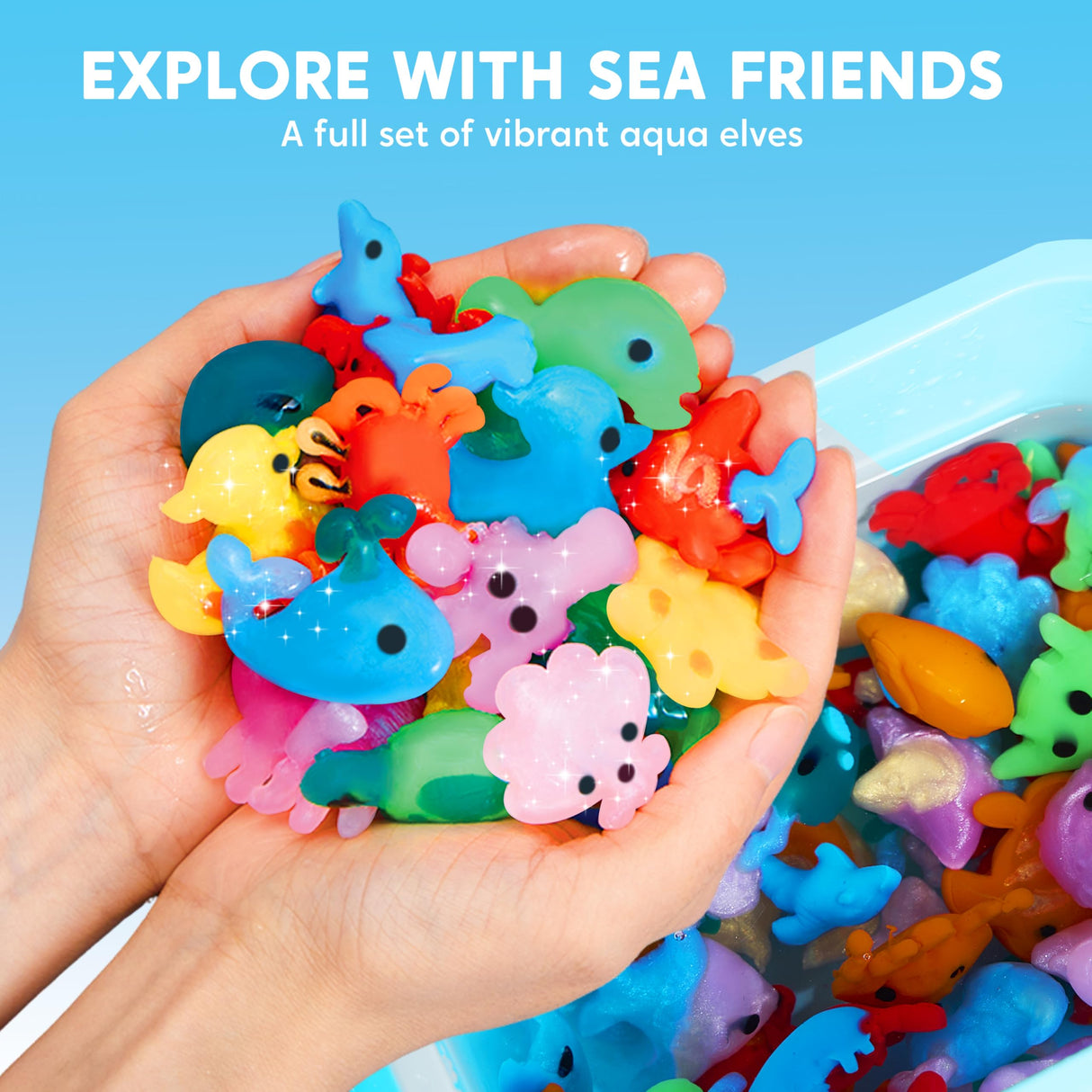 Klever Kits Water Gel Kit, Magic Fairy Water Gel Toy Kit with 10 Gels, 12 Molds, Preserving Bottle for Presents, Party Favors, Birthday Gifts, Arts & Crafts DIY STEM Kits for Kids Klever Kits