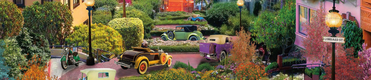 Ceaco - David Maclean - Colorful Lombard Street - 1000 Larger Sized Piece Jigsaw Puzzle Ceaco