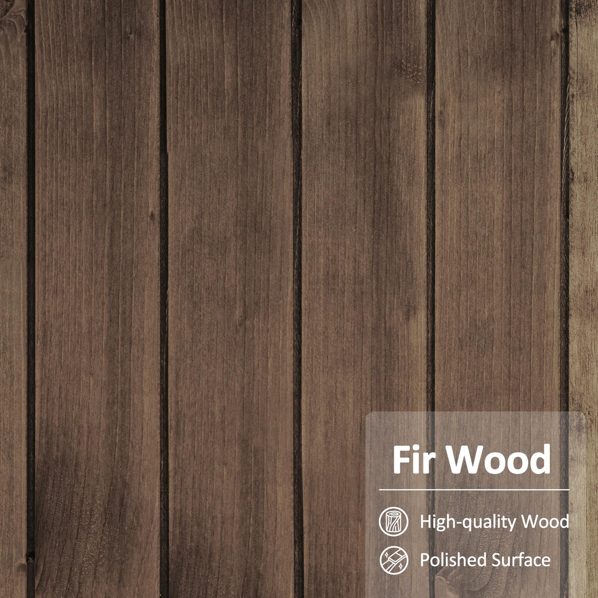 MCombo Outdoor Storage Cabinet, Garden Storage Shed, Outside Vertical Shed with Lockers, Outdoor 63 Inches Wood Tall Cabinet for Yard and Patio 0870 (Brown) MCombo