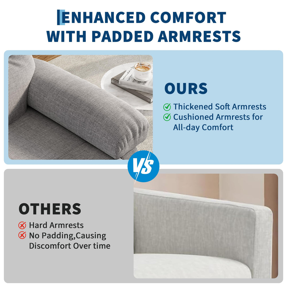 Garvee Recliner Chair for Adults, Manual Fabric Recliner with Side Pocket, Adjustable Single Sofa with Ergonomic Back Support, for Living Room, Nursery, Bedroom, Grey Garvee