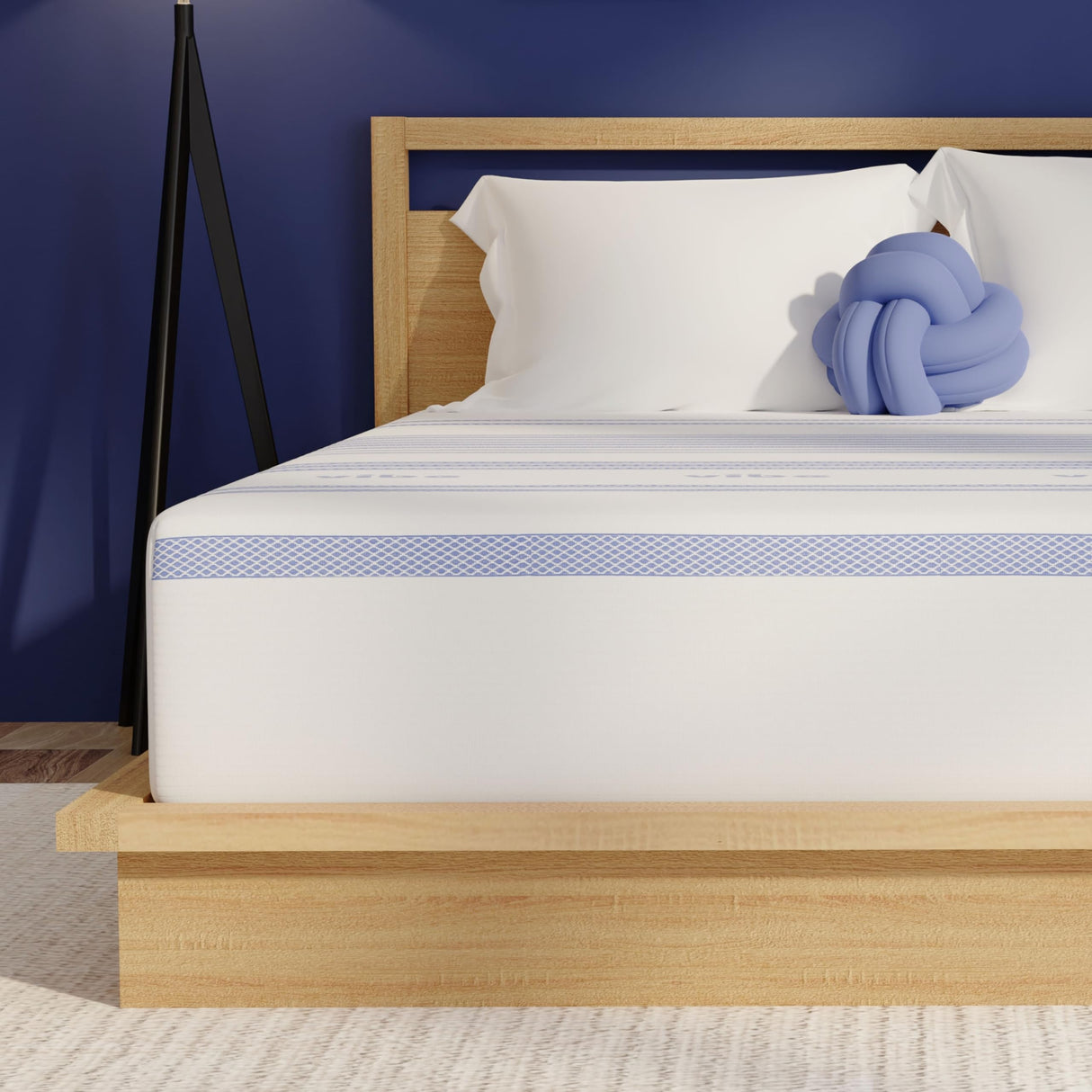 Vibe Gel Memory Foam Mattress, Fiberglass Free 8-Inch CertiPUR-US Certified Bed-in-a-Box, Full, White Vibe