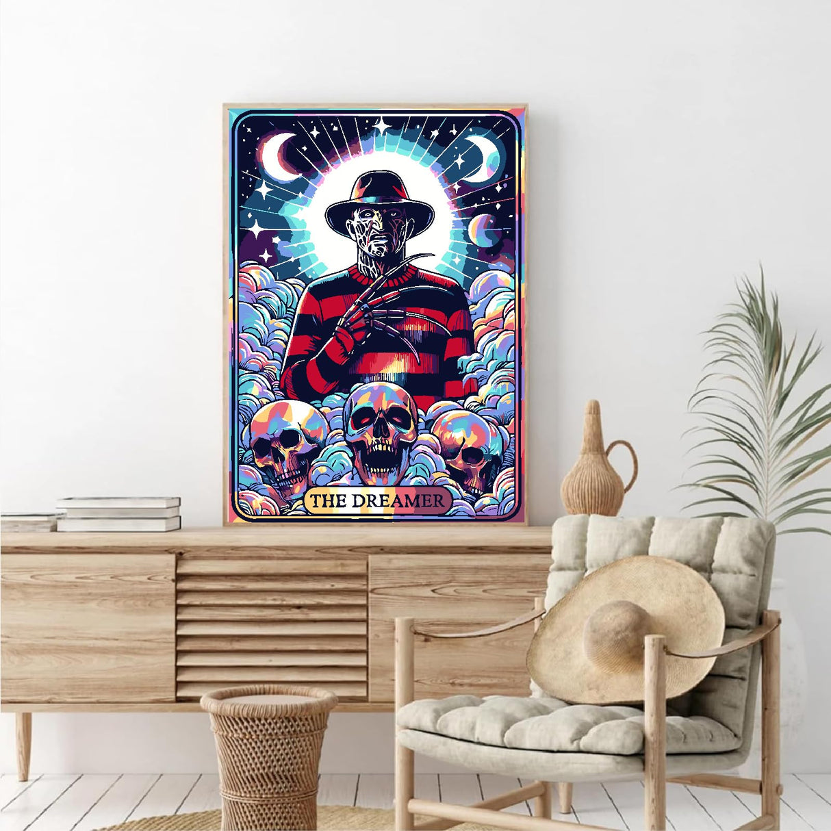 6 Packs Halloween Paint by Number Kits for Adults, Horror Movie Adult's Painting by Numbers on Canvas, Easy Acrylic DIY Oil Painting on Canvas, Home Wall Decor(12x16in No Frame) Clendo