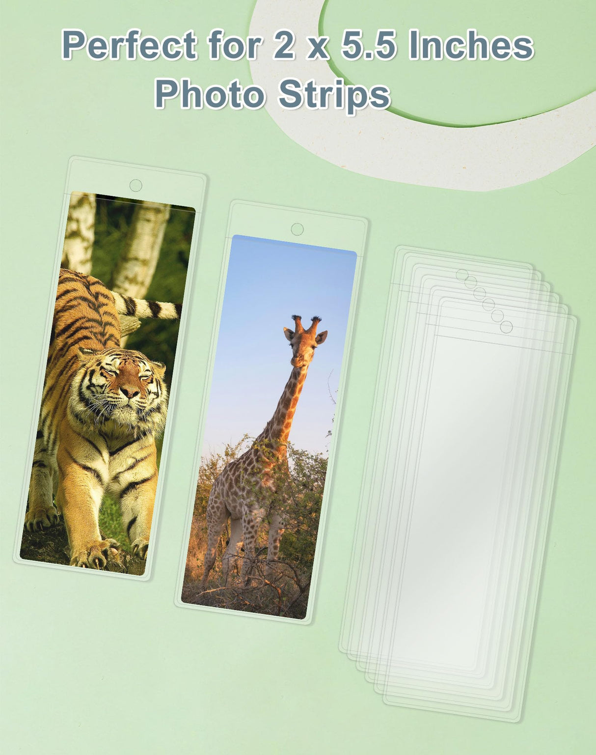 DSYIL 120 Pack Bookmark Sleeves, Clear Bookmark Holders, Plastic Blank Bookmark Cover for School, Office and Party Favors, 6.3 x 2.36 Inches DSYIL