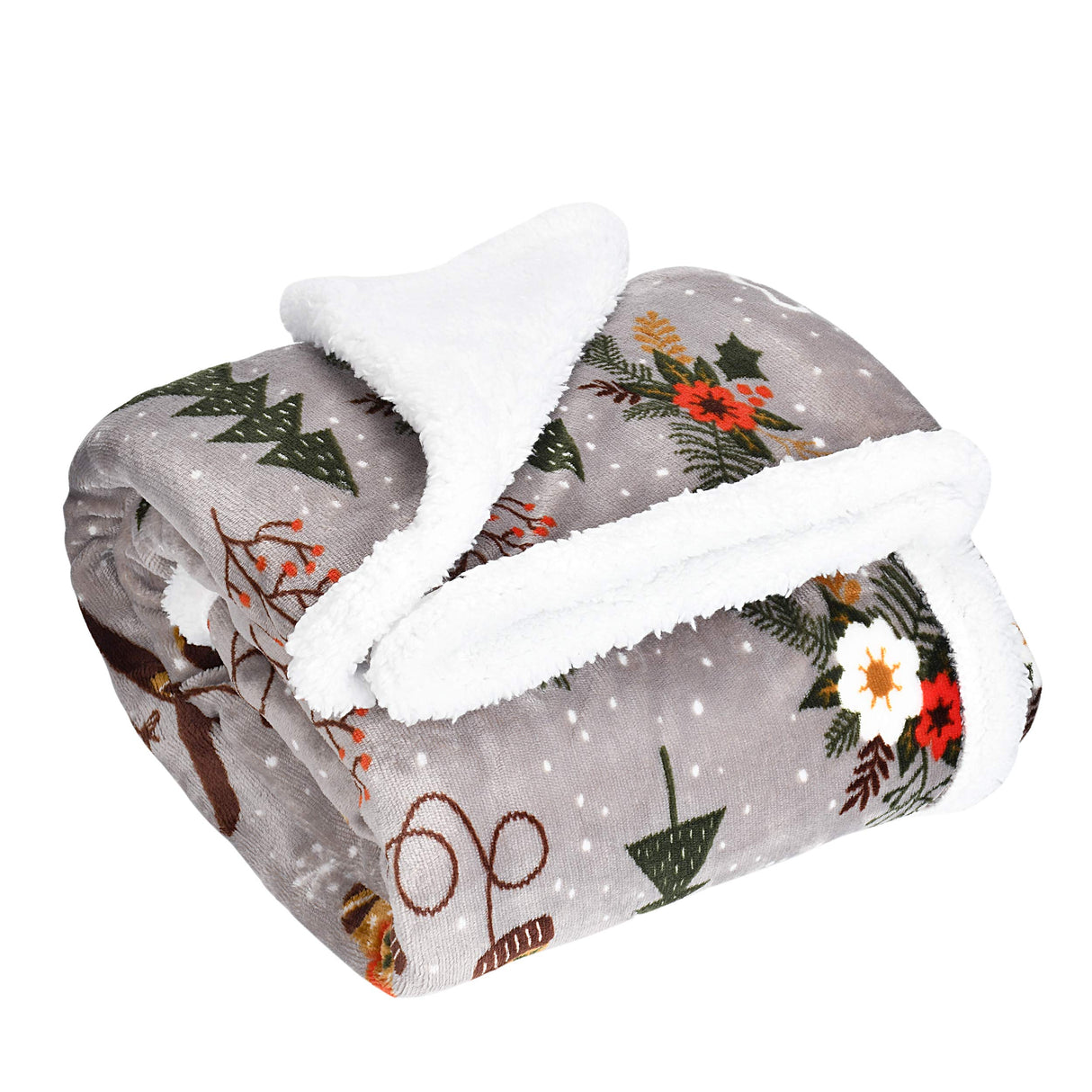 Catalonia Sherpa Throw Blanket, Super Soft Fleece Plush Sofa Couch Blanket, TV Bed Blanket, Comfy Cozy Fluffy Warm, Christmas Theme Throws, Blanket(50x60 inch, Tribe) Catalonia