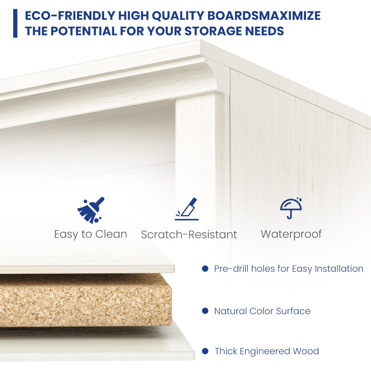 Fllution 72 in Tall Bookcase, 31.3 in Wide Floor Standing Bookshelf, Open Storage 5-Shelf Bookshelves, Cream White Large Indoor Furniture for Home Office School Library Living Room Bedroom Fllution