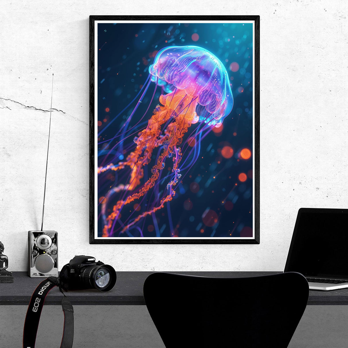 Kaliosy 5D Diamond Art Kits for Adults Jellyfish by Number Kits, Diamond Painting Art Ocean DIY Full Drill Crystal Craft Cross Stitch Embroidery Decoration (12x16 inch) 30x40 cm Kaliosy