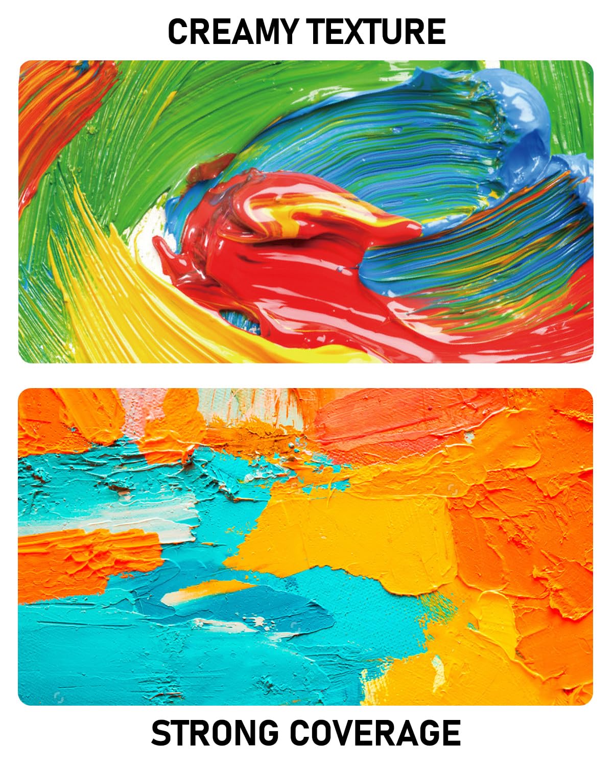 15 Colors Large Acrylic Paint Set (33.8 oz,1000 ml) - Smallbudi Art Painting Bulk Supplies for Multi Surface Canvas Wood Leather Fabric Rock Craft, Non Toxic Paint for Kid & Adult with Press Pump & Smallbudi