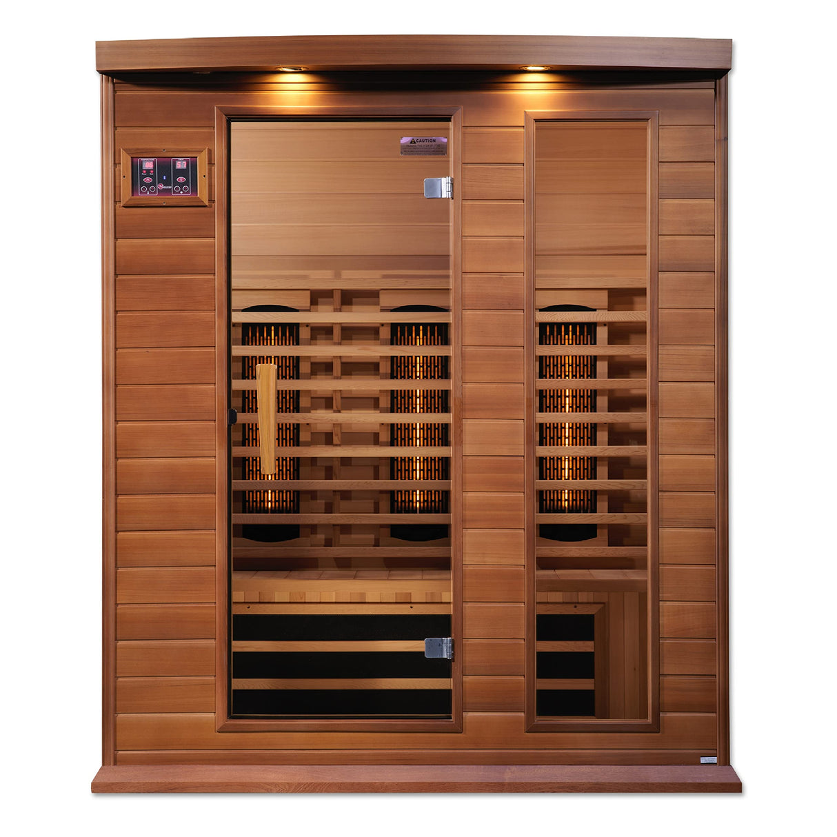 DYNAMIC SAUNAS Maxxus MX-M306-01 3-Person Full Spectrum Near Zero EMF (Under 2MG) FAR Infrared Sauna (Canadian Clear Red Cedar) Curb Side Delivery DYNAMIC SAUNAS