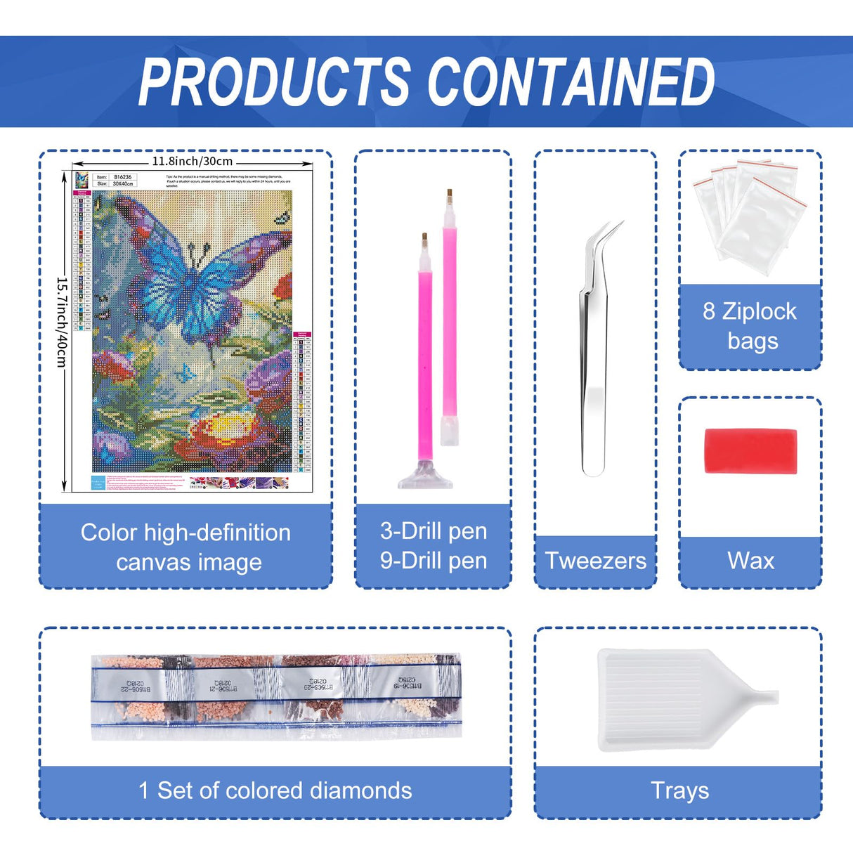 Camocin Diamond Art Kits for Adults Butterfly, 5D Flowers Diamond Painting Kits for Adults Beginners, DIY Butterfly Full Round Dots Drill Gem Art Kit for Gift Home Wall Decor 12 x 16 Inch Camocin