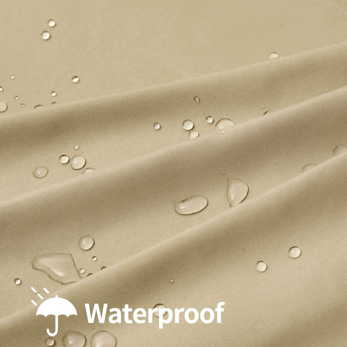 OutdoorLines Waterproof Indoor Outdoor Curtains for Patio-Privacy Sun Blocking Grommet Curtain Panel Weatherproof, UV Resistant Curtains for Gazebo, Front Porch, Pergola Beige 52W x 84L Inch 1 Piece OutdoorLines