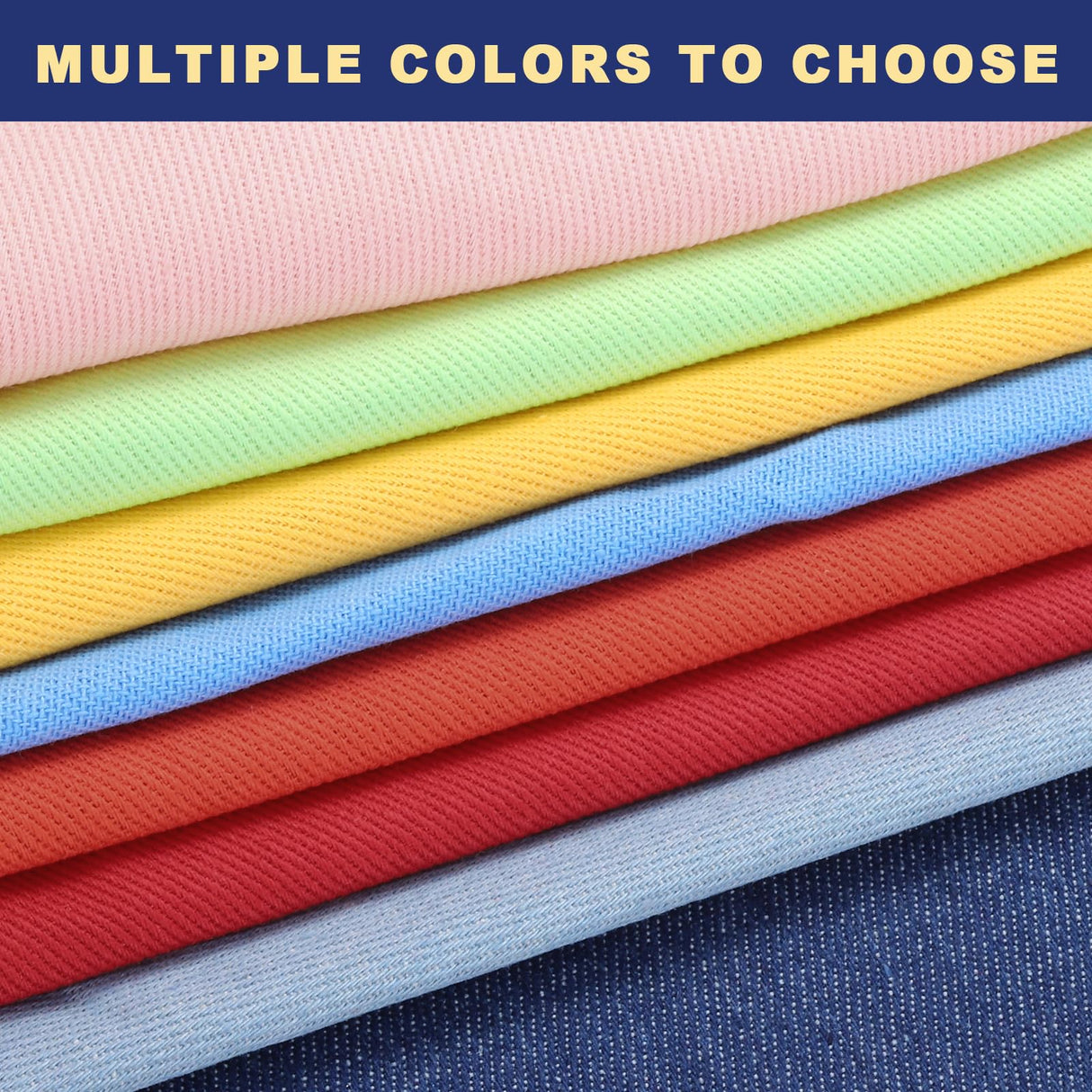 MECCANIXITY 10OZ Denim Fabric, 57 Inch Stretch Cotton Denim Material 2 Yard by The Yard for Sewing Quilting Clothes Fabric DIY Craft,Light Blue MECCANIXITY